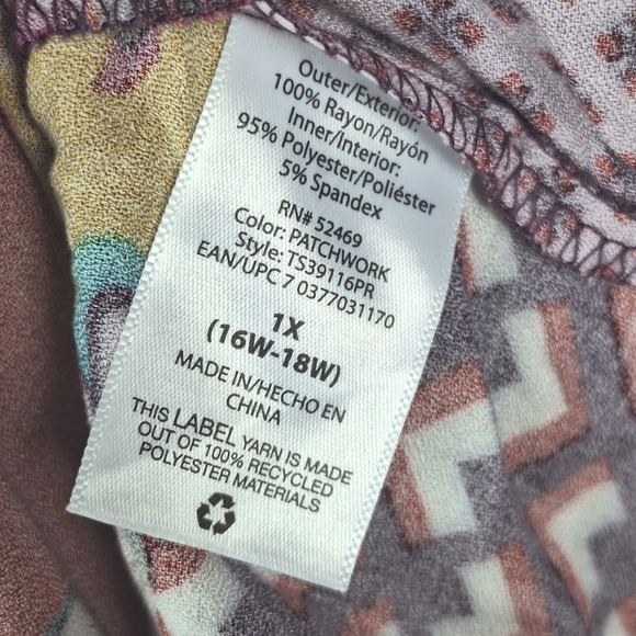 Womens Kimono 1X Boho Patchwork Hippie Open Duster Floral Paisley Festival Beach - Picture 5 of 7